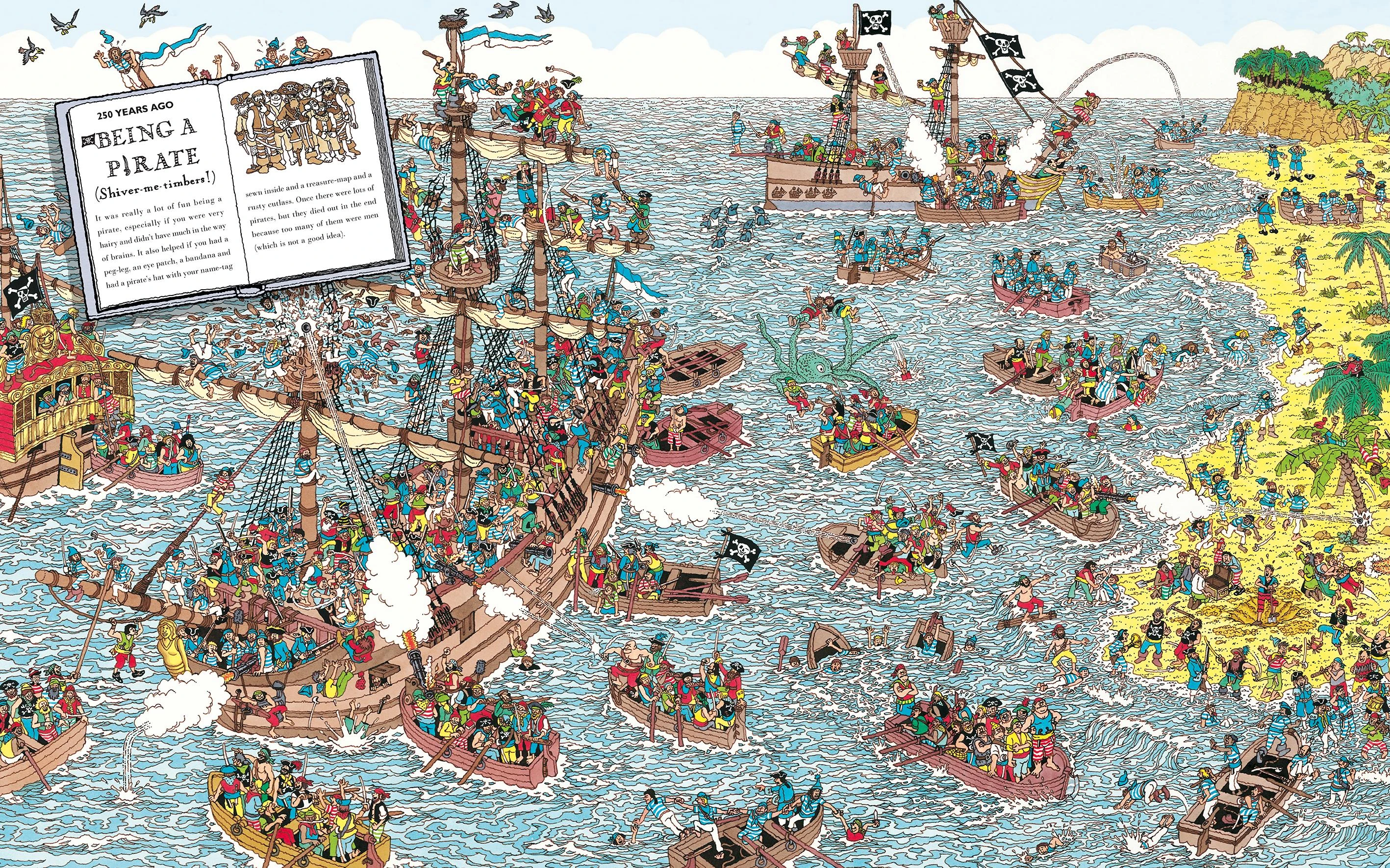 Where's Waldo Level 6 - Pirate Battle Bay